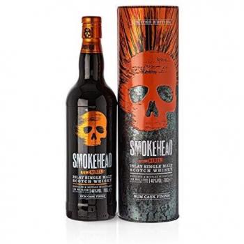 Whisky Single Malt Ian Macleod Smokehead Cask Rebel 70 cl, Escocia, sabor ahumado intenso, envejecido en barricas de ron, 40% de alcohol