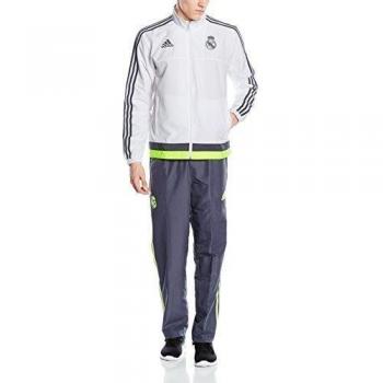adidas Real Pres Suit - Chándal para hombre, color blanco / gris / lima, talla M