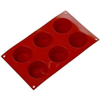 Molde de Silicona para 6 Muffins - Terracota - 7 cm - Silikomart