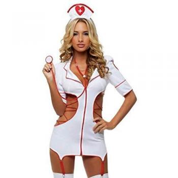 Tofox Disfraces Sexys Mujer, Colegiala Cosplay Disfraz Enfermera Ropa Interior Conjuntos Club Mini Vestidos