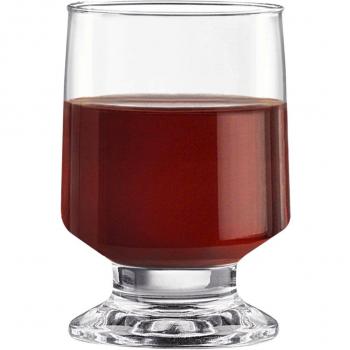 Eñe Peghas - Set de 12 copas, pie bajo, 175 ml, transparente
