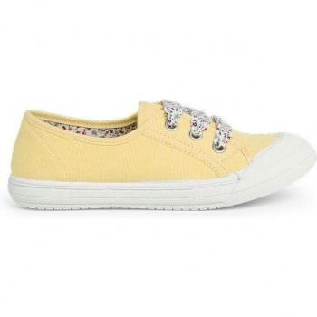 Zapatillas de lona para niña con puntera reforzada y cordones estampados