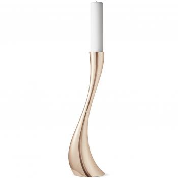 Georg Jensen Cobra Piso Vela Soporte, Acero Inoxidable, Oro Rosa, 15 x 15 x 60 cm