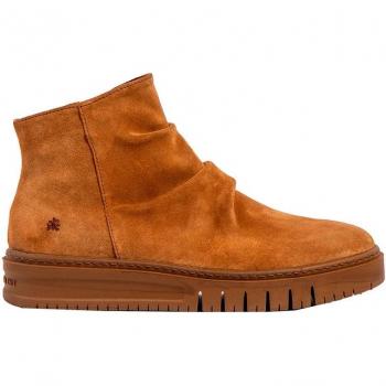 Botines de piel marrón unisex con cierre de cremallera, modelo 1783S SILK SUEDE en color Toffee/Belleville para Hombre/Mujer