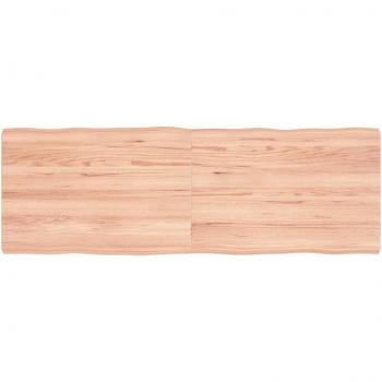 vidaXL Table Top Light Brown 120x40x(2-4)cm Treated Solid Wood Live Edge