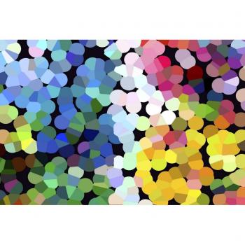 Vilber New Look Dots Alfombra, Vinilo, Multicolor, 153x230x0.2 cm