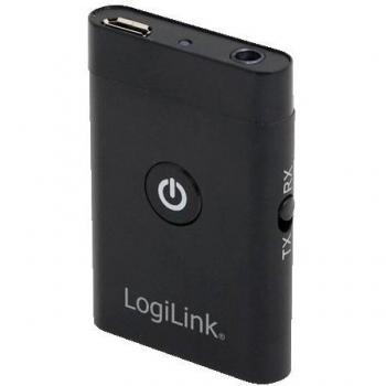 LogiLink BT0024 - Transmisor/receptor audio Bluetooth, negro