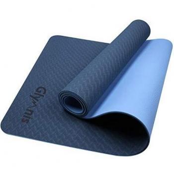 Glymnis Esterilla Yoga Antideslizante Colchoneta Yoga Esterilla Deporte Esterilla Pilates con Correa 183mm x 61mm x 6mm