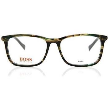 BOSS Hugo Boss - Montura de gafas - para hombre Marrón marmor stil braun - dunkel grün 53