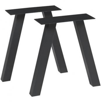Set de 2 Patas de Mesa en Forma de V de Acero Negro 42x40 cm - Mariager