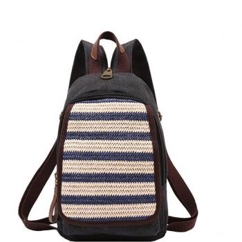 Anne - Bolso mochila  de Lona para mujer marrón marrón