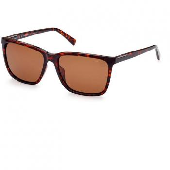 Timberland Polarized Square Sunglasses for Men TB9280-H Dark Havana Brown