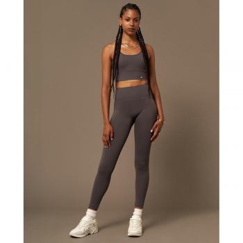 Believe Athletics - Leggings de mujer Flow sin costuras y tejido reciclado, color Marrón-Gris, talla XS-S