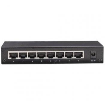 Intellinet 8-Port Fast Ethernet Desktop Switch (10/100 Mbps, Metal, Energy Efficient)