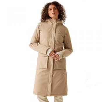 Regatta Women's Yarli Waterproof Longline Jacket - Warm Taupe/Light Vanilla, Size: 10