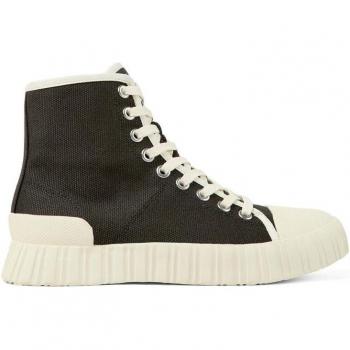 Camperlab Unisex High-Top Sneakers - Black and Grey, Size 45, Recycled Cotton