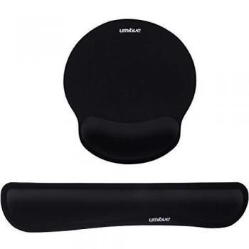 Umitive Alfombrilla Ratón Ergonómica and Reposamuñecas para Teclado, Espuma de Memoria Apoyo Muñeca para Ordenador, Notebook, Laptop