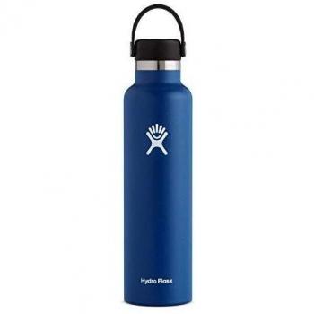 HYDRO FLASK - Cantimplora Isotérmica 709 ml, Botella Térmica Acero Inox, Termo Aislamiento al Vacío, Tapón Flex Cap Antifugas y Recubrimiento Polvo, Libre de BPA, Apertura Estándar, Cobalt