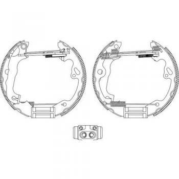 Kit de Frenos HELLA 8DB 355 004-491 para Disco y Tambor