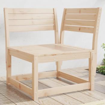 Sofá de esquina de jardín 73x73x78 cm madera maciza de pino Vidaxl Marrón