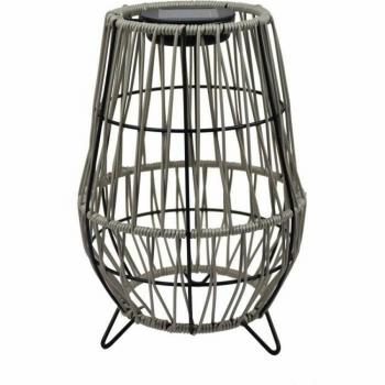 Lámpara Solar Galix 30 Cm - Exterior - Decorativa - Luz Solar - Blanco Cálido - Gris