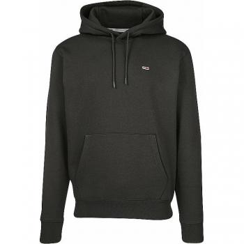 Tommy Jeans Men's Regular Fleece Black Hoodie - M, Casual, Organic Cotton