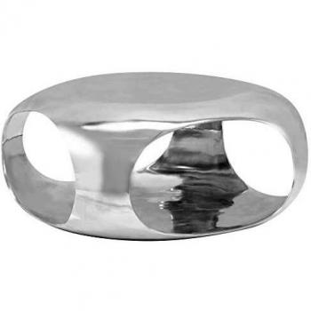 vidaXL Mesa de Centro de Aluminio Fundido 70x70x32cm Plateada Decoración Hogar