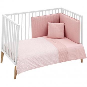 Cambrass Juego de 2 Piezas Funda Nórdica Cuna 70 Forest Rosa