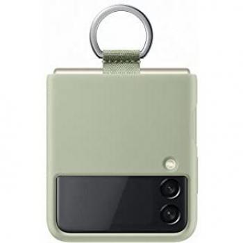 SAMSUNG PF711TME Silicone Cover with Ring for Galaxy Flip 3, Olive Green