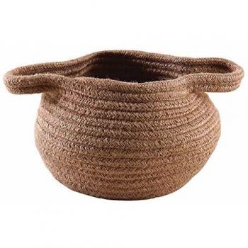 Cesta Redonda de Yute Natural con 2 Asas