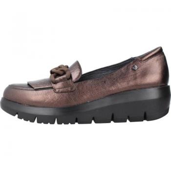 Mocasín de piel para mujer Stonefly Plume 13 laminado bronce