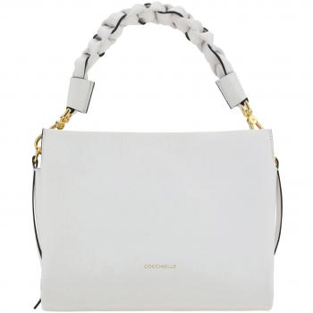 Bolso pequeño Coccinelle Boheme en cuero blanco