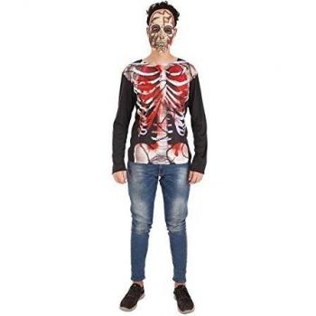LLOPIS - Disfraz Adulto Camiseta Skelet