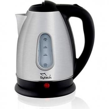 Sytech hervidora electrica sin Cable, 1.8 litro, Acero INOX, Base giratoria 360º