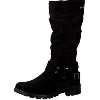 RICOSTA Girl Boots Riana, Classic Boots, Kids Boots,Long Shaft Boots,Lined,Zipper,Waterproof,Schwarz,34 EU / 2 UK