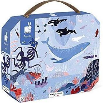 Puzzle Infantil Océano Ártico 100 Piezas - Juguete Educativo con Maletín y Asa - Fabricado en Francia - Certificado FSC - Desde 6 Años
