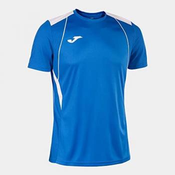 Camiseta de Manga Corta Joma Championship VII Royal Blanco para Hombre