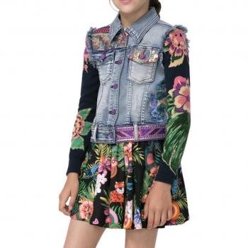 Desigual - Abrigo - para niña DENIM LIGHT WASH
