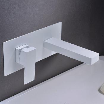 Grifo monomando empotrado de lavabo Suiza Imex - IMEX GLE020/BL, color blanco mate