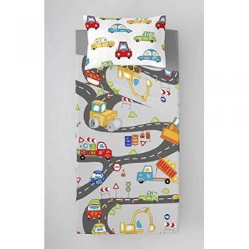 Juego de Sábanas Infantiles 100% Algodón Scalextric Cool Kids - Cama 90 cm, Fabricado en España