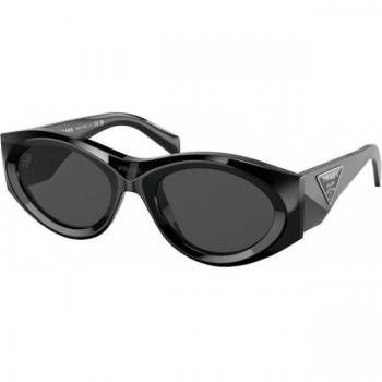 Prada PR 20ZS 1AB5S0 Women's Round Black Sunglasses Size 53