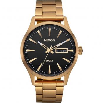 Reloj Hombre Nixon A1346-510 - Pulsera de Moda, diseño moderno, caja de acero inoxidable, resistencia al agua hasta 100 metros, correa de silicona ajustable, esfera analógica con indicadores luminosos