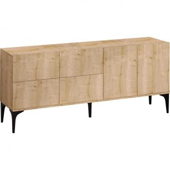 Aparador 6 puertas decorado roble zafiro L180 cm Hanah Home