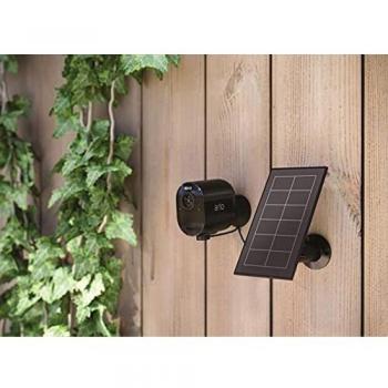 Panel Solar Arlo con Cable de Carga Magnético Negro para Cámaras Ultra, Pro 3, Pro 4 y Floodlight