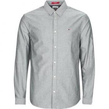 Tommy Jeans TJM Classic Oxford Shirt Men's Long Sleeved Shirt in Grey