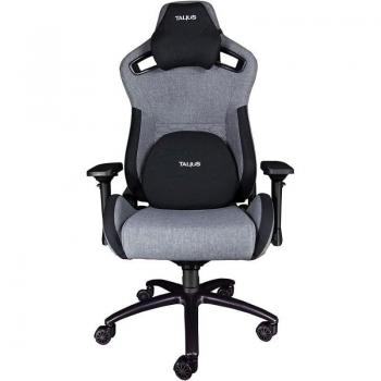 Talius Raptor Silla Gaming Negra/Gris con Asiento Acolchado Tapizado, Reposabrazos 4D, Mecanismo Frog, Base de Metal, Ruedas de Nylon, Capacidad hasta