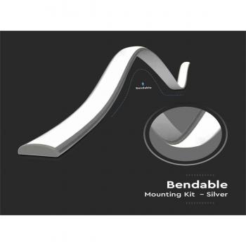 Perfil de Aluminio Flexible Curvable Plegable 18x6mm con Cobertura Satinada para Tiras LED - 2 Metros