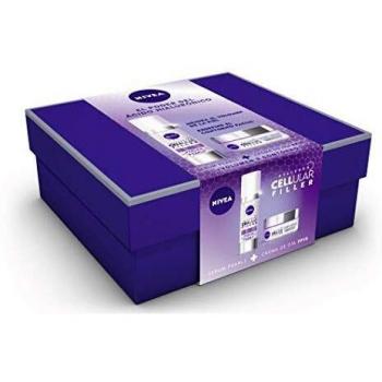 NIVEA Pack Hyaluron Cellular Filler, Crema de Día Antiedad y Serum Pearls set de belleza en estuche de regalo para una piel más firme y con más volumen