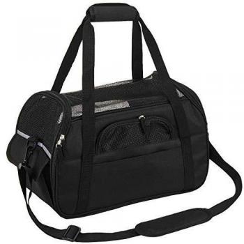 Kaka mall Transportín Perro Gato Transpirable Plegable Pet Carrier Impermeable Bolso de Hombro Acolchado Suave Viaje Avion Tren o Auto por Pequeños Mascota