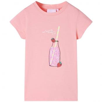Camiseta infantil rosa 128